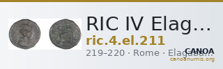 RIC IV Elagabalus 211 — CANOA