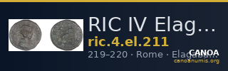 RIC IV Elagabalus 211 — CANOA