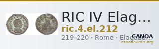 RIC IV Elagabalus 212 — CANOA