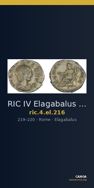 RIC IV Elagabalus 216 — CANOA