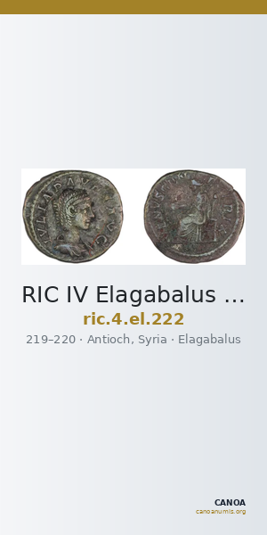 RIC IV Elagabalus 222 — CANOA