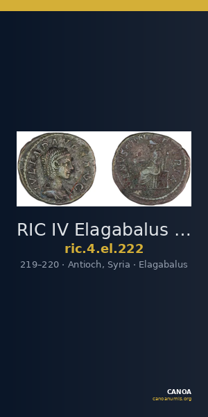RIC IV Elagabalus 222 — CANOA