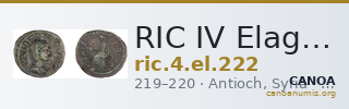 RIC IV Elagabalus 222 — CANOA