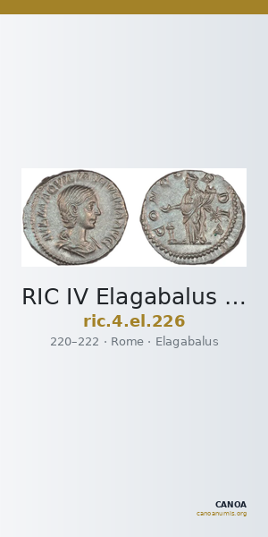 RIC IV Elagabalus 226 — CANOA