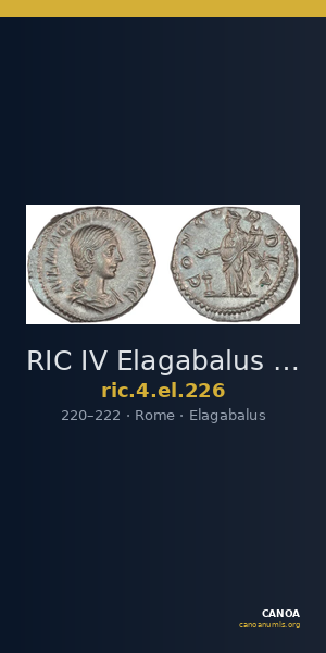 RIC IV Elagabalus 226 — CANOA