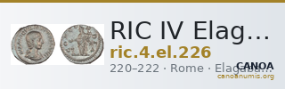 RIC IV Elagabalus 226 — CANOA