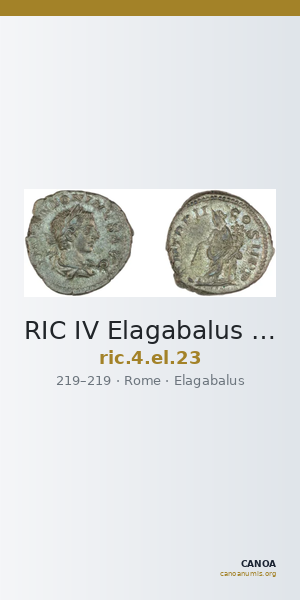 RIC IV Elagabalus 23 — CANOA