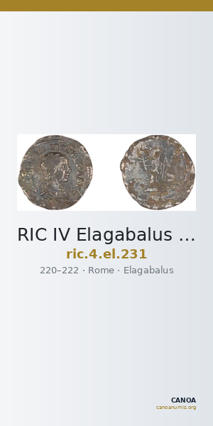 RIC IV Elagabalus 231 — CANOA