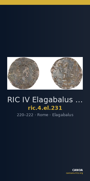 RIC IV Elagabalus 231 — CANOA