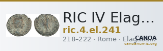 RIC IV Elagabalus 241 — CANOA