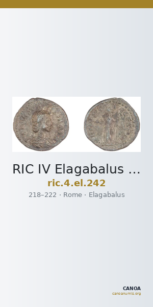 RIC IV Elagabalus 242 — CANOA
