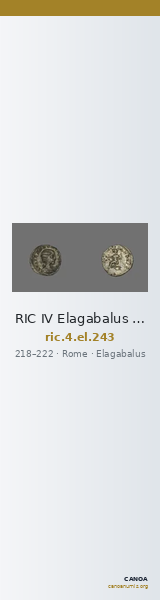 RIC IV Elagabalus 243 — CANOA