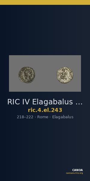 RIC IV Elagabalus 243 — CANOA