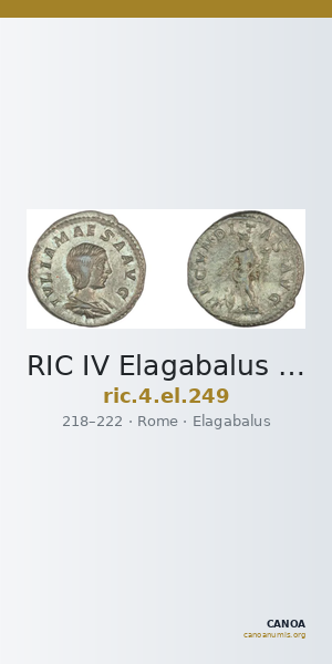 RIC IV Elagabalus 249 — CANOA