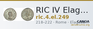 RIC IV Elagabalus 249 — CANOA