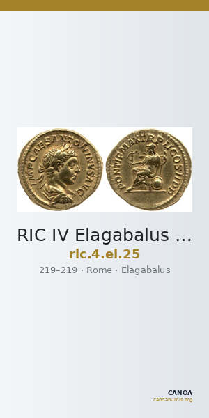RIC IV Elagabalus 25 — CANOA