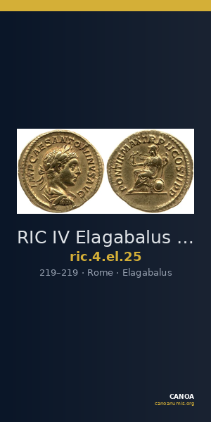 RIC IV Elagabalus 25 — CANOA