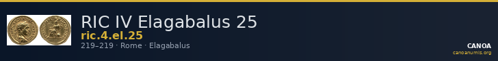 RIC IV Elagabalus 25 — CANOA