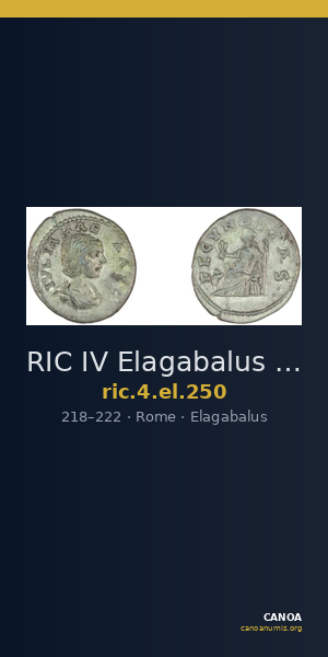 RIC IV Elagabalus 250 — CANOA