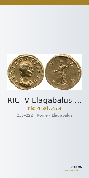 RIC IV Elagabalus 253 — CANOA
