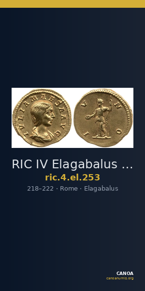 RIC IV Elagabalus 253 — CANOA