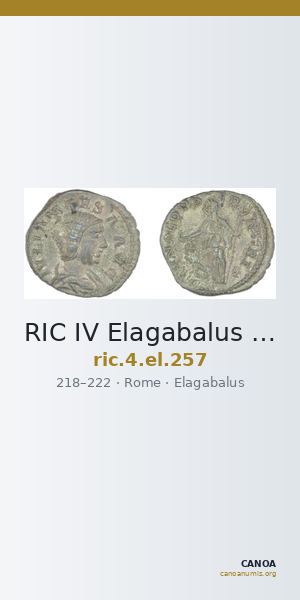 RIC IV Elagabalus 257 — CANOA
