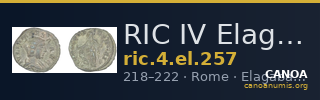 RIC IV Elagabalus 257 — CANOA