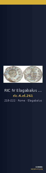 RIC IV Elagabalus 261 — CANOA