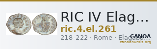 RIC IV Elagabalus 261 — CANOA