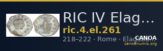 RIC IV Elagabalus 261 — CANOA