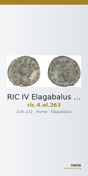 RIC IV Elagabalus 263 — CANOA