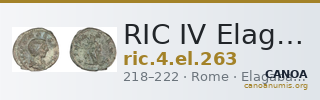 RIC IV Elagabalus 263 — CANOA