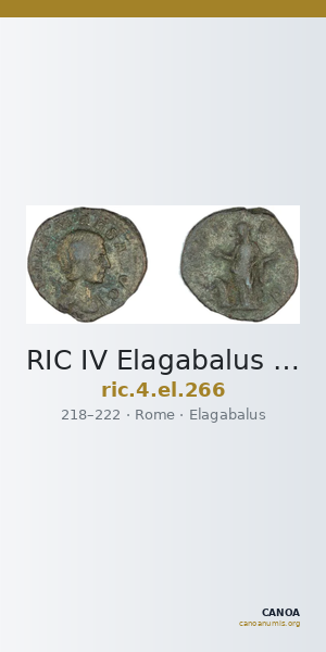 RIC IV Elagabalus 266 — CANOA