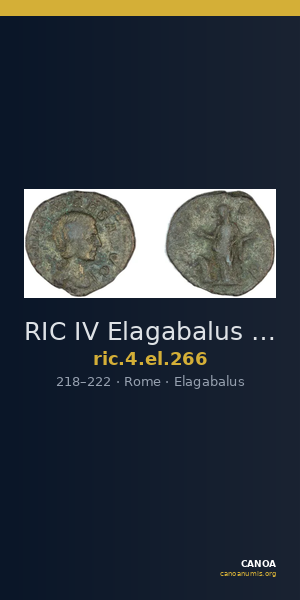 RIC IV Elagabalus 266 — CANOA
