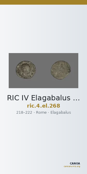 RIC IV Elagabalus 268 — CANOA
