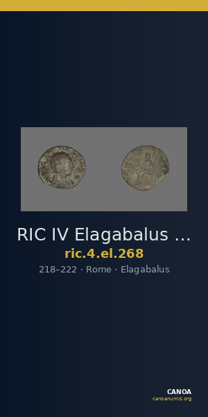 RIC IV Elagabalus 268 — CANOA