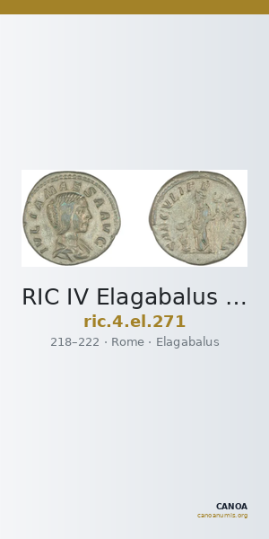 RIC IV Elagabalus 271 — CANOA