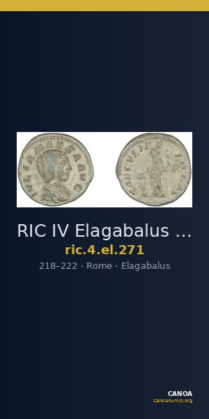 RIC IV Elagabalus 271 — CANOA