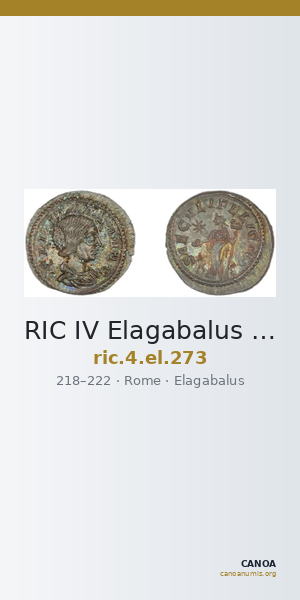 RIC IV Elagabalus 273 — CANOA