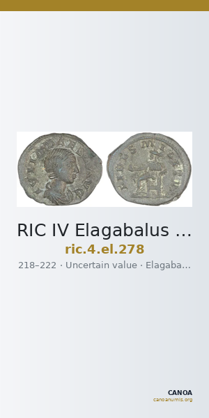 RIC IV Elagabalus 278 — CANOA
