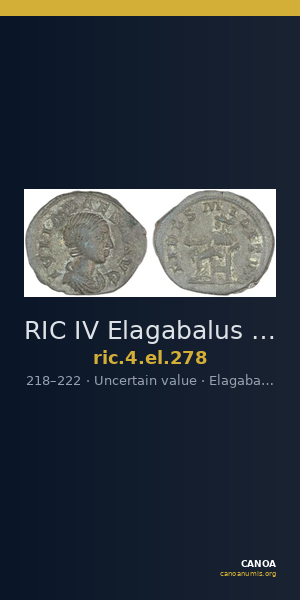 RIC IV Elagabalus 278 — CANOA