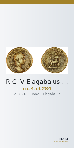 RIC IV Elagabalus 284 — CANOA