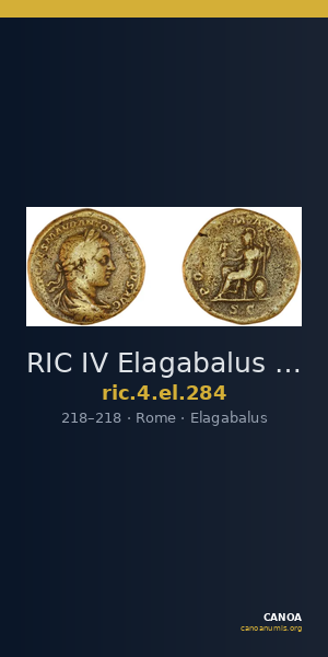 RIC IV Elagabalus 284 — CANOA