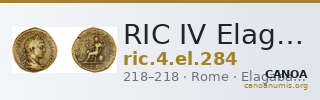 RIC IV Elagabalus 284 — CANOA