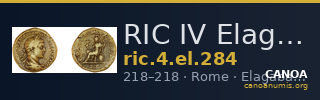 RIC IV Elagabalus 284 — CANOA