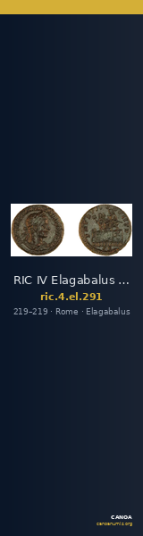 RIC IV Elagabalus 291 — CANOA