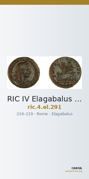 RIC IV Elagabalus 291 — CANOA