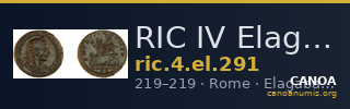 RIC IV Elagabalus 291 — CANOA
