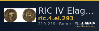 RIC IV Elagabalus 293 — CANOA