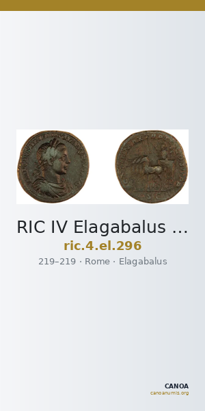 RIC IV Elagabalus 296 — CANOA